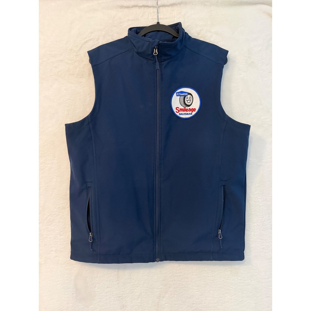 Port Authority Mens Large BF Goodrich Smileage Salesman Softshell Vest Navy Blue